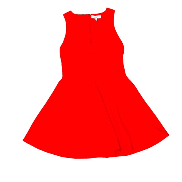 Likely Bunker V-Neck Sleeveless Fit & Flare Skater Mini Dress Scarlet Red 10 - Picture 4 of 15